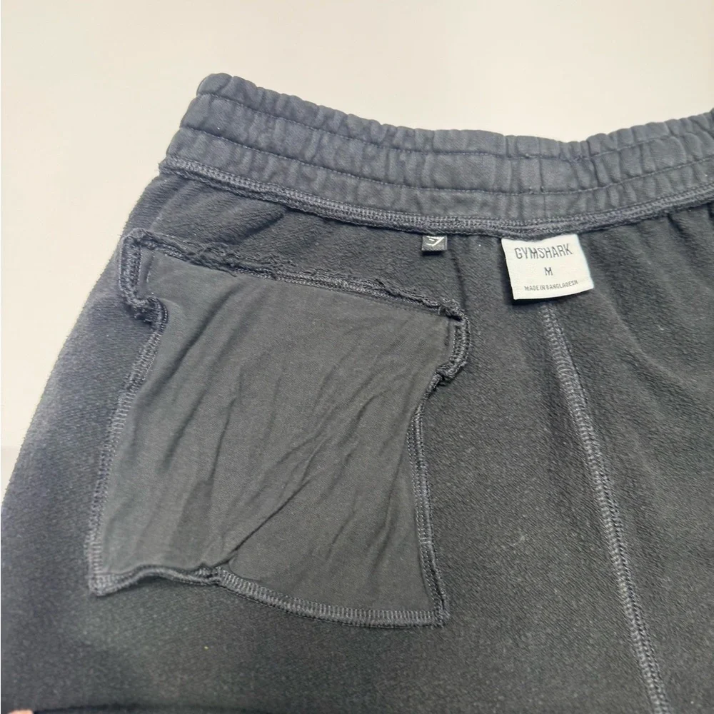 Gymshark Black Athletic Shorts Size M Drawstring Pocket Logo - Picture 8 of 10